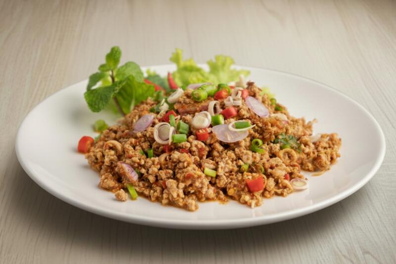 Spicy Ground chicken Salad (Lab)